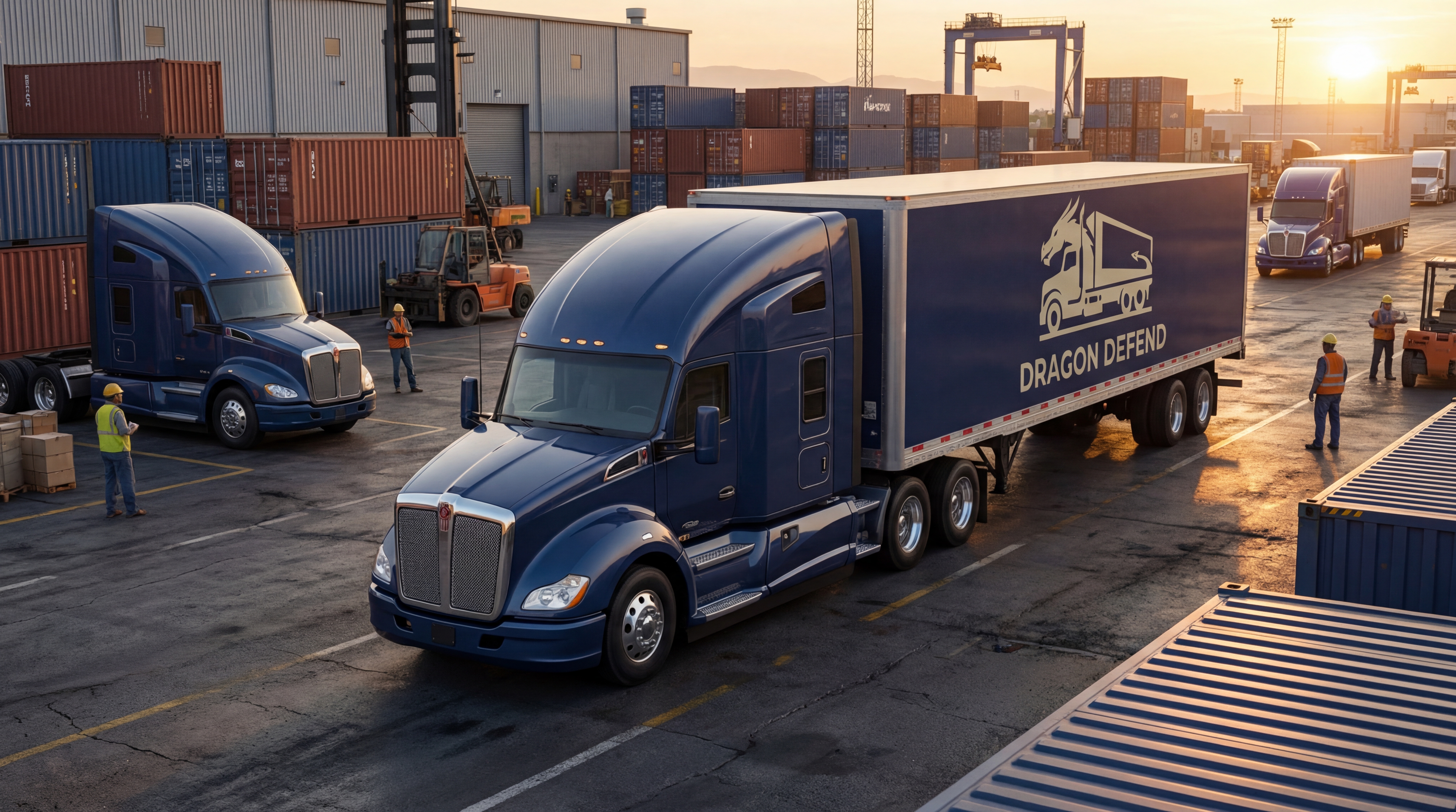 Dragon Defend truck at loading dock